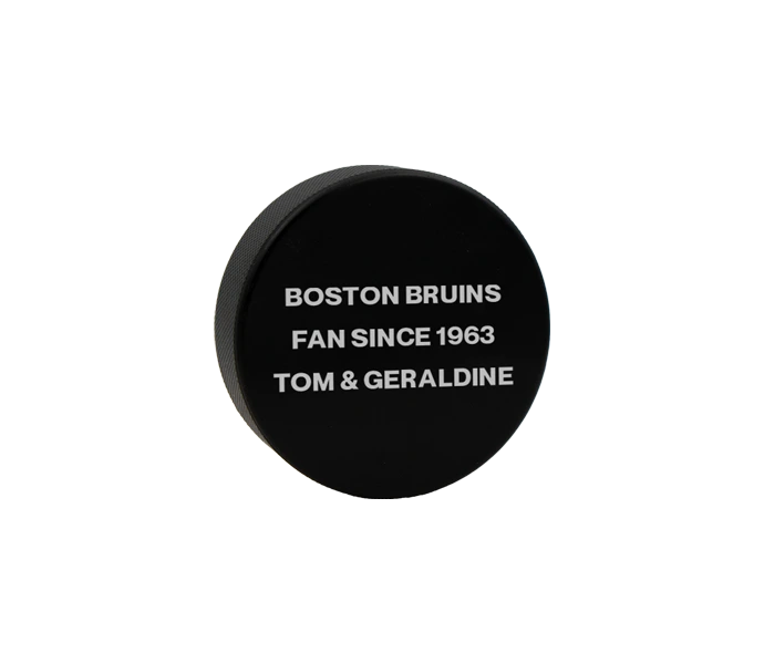 [BRUINS PUCK] Next Century Fan Foyer Engraved Puck (Paver)